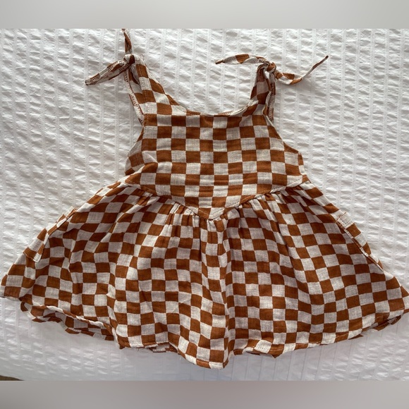 Rylee + Cru gingham dress 6-12m - Picture 3 of 3